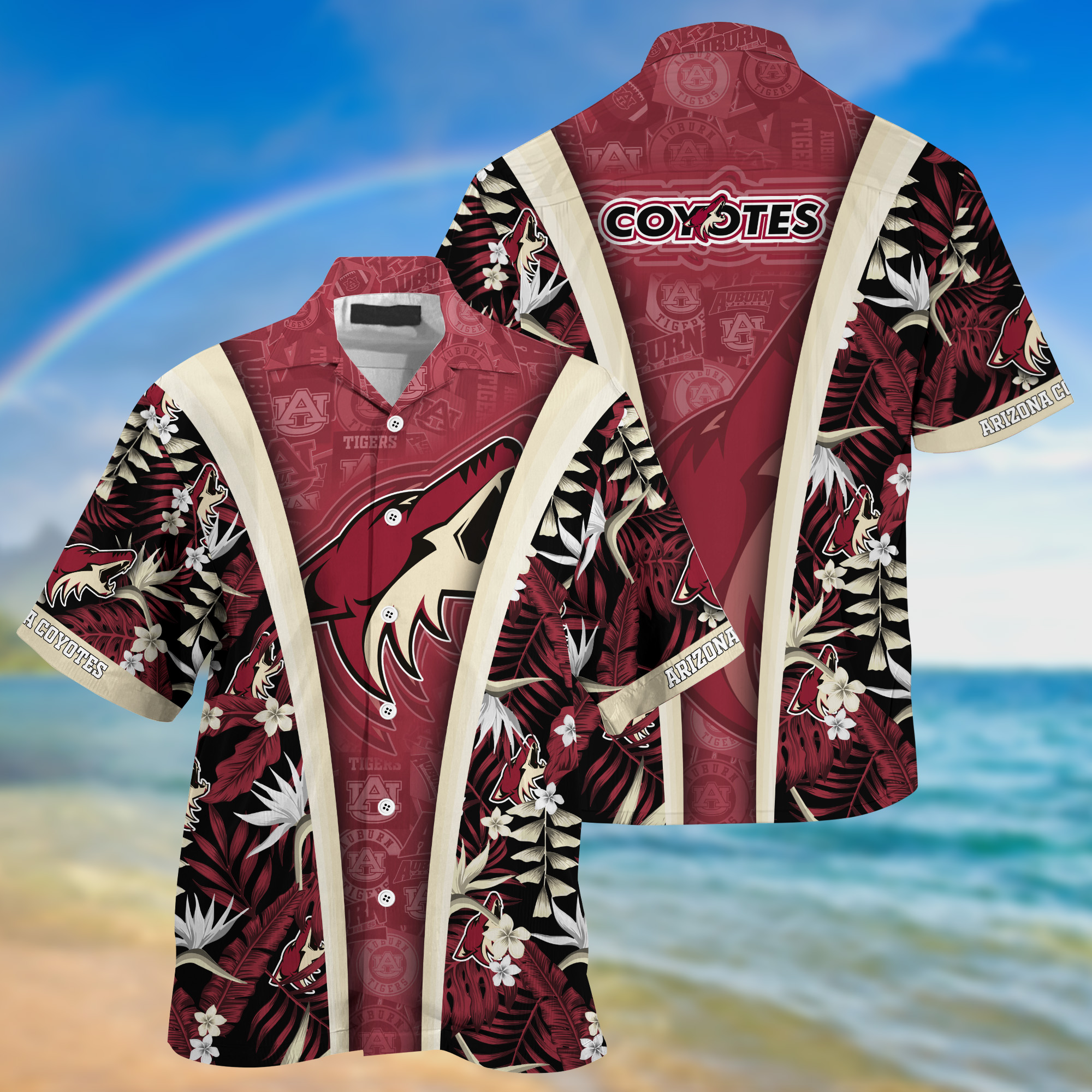 Arizona Coyotes Summer Hawaii Shirt And Shorts For Sports Fans NA32873