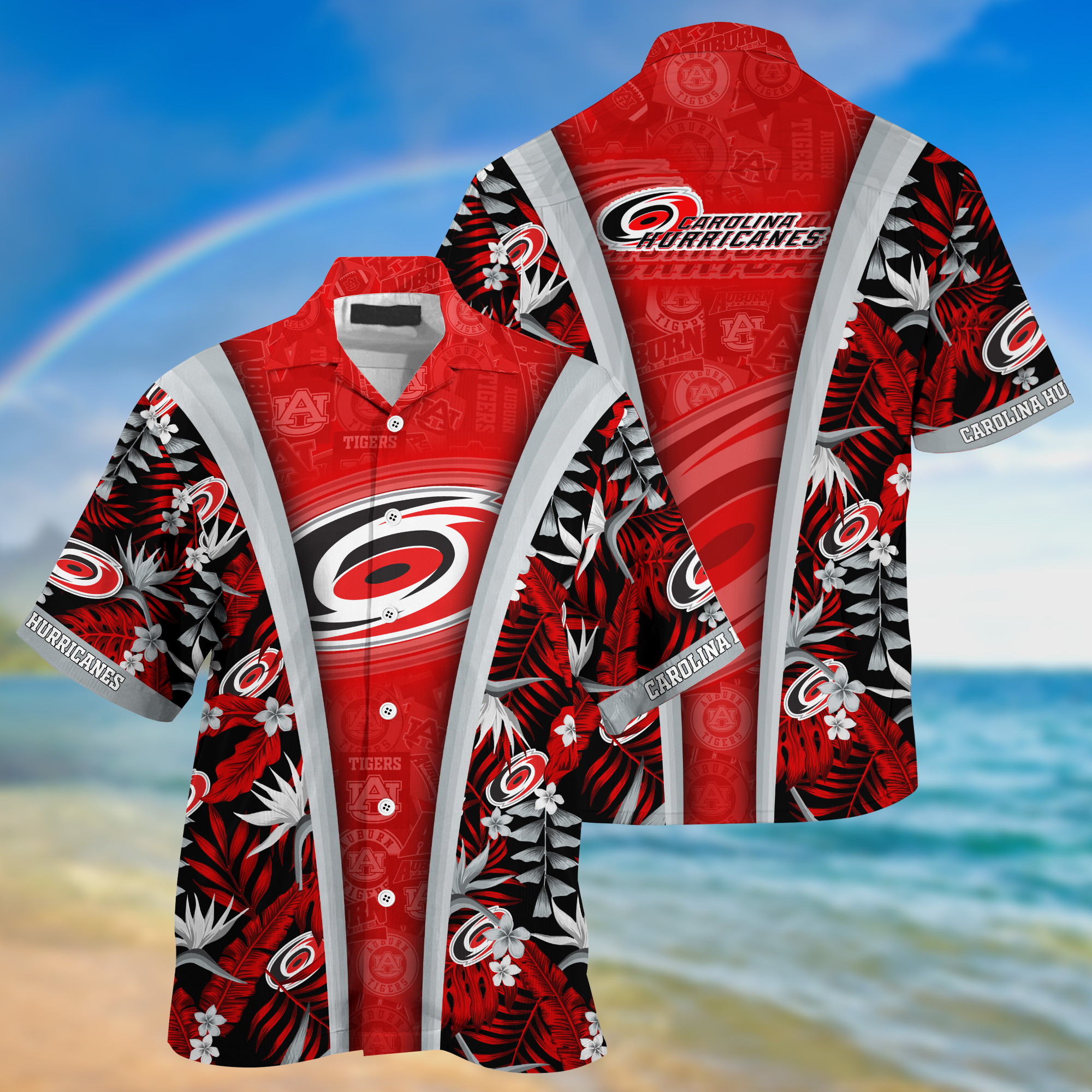 Carolina Hurricanes Summer Hawaii Shirt And Shorts For Sports Fans NA32873