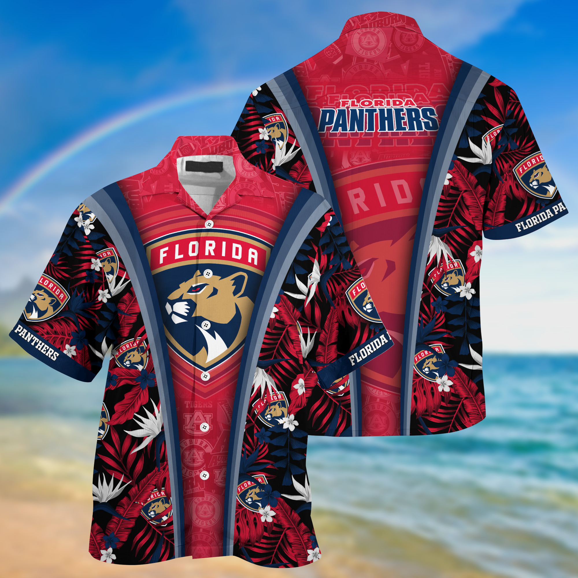 Florida Panthers Summer Hawaii Shirt And Shorts For Sports Fans NA32873