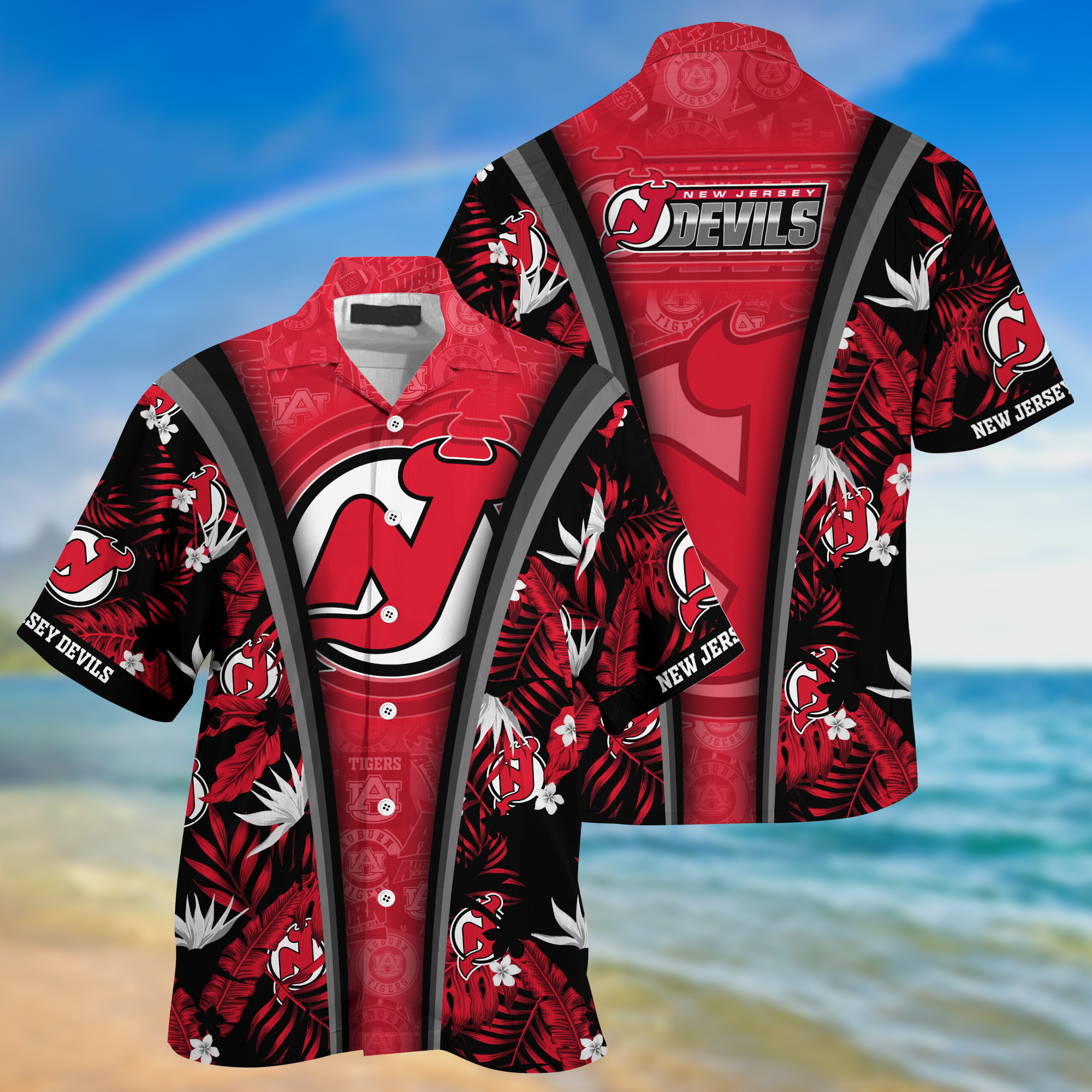 New Jersey Devils Summer Hawaii Shirt And Shorts For Sports Fans NA32873