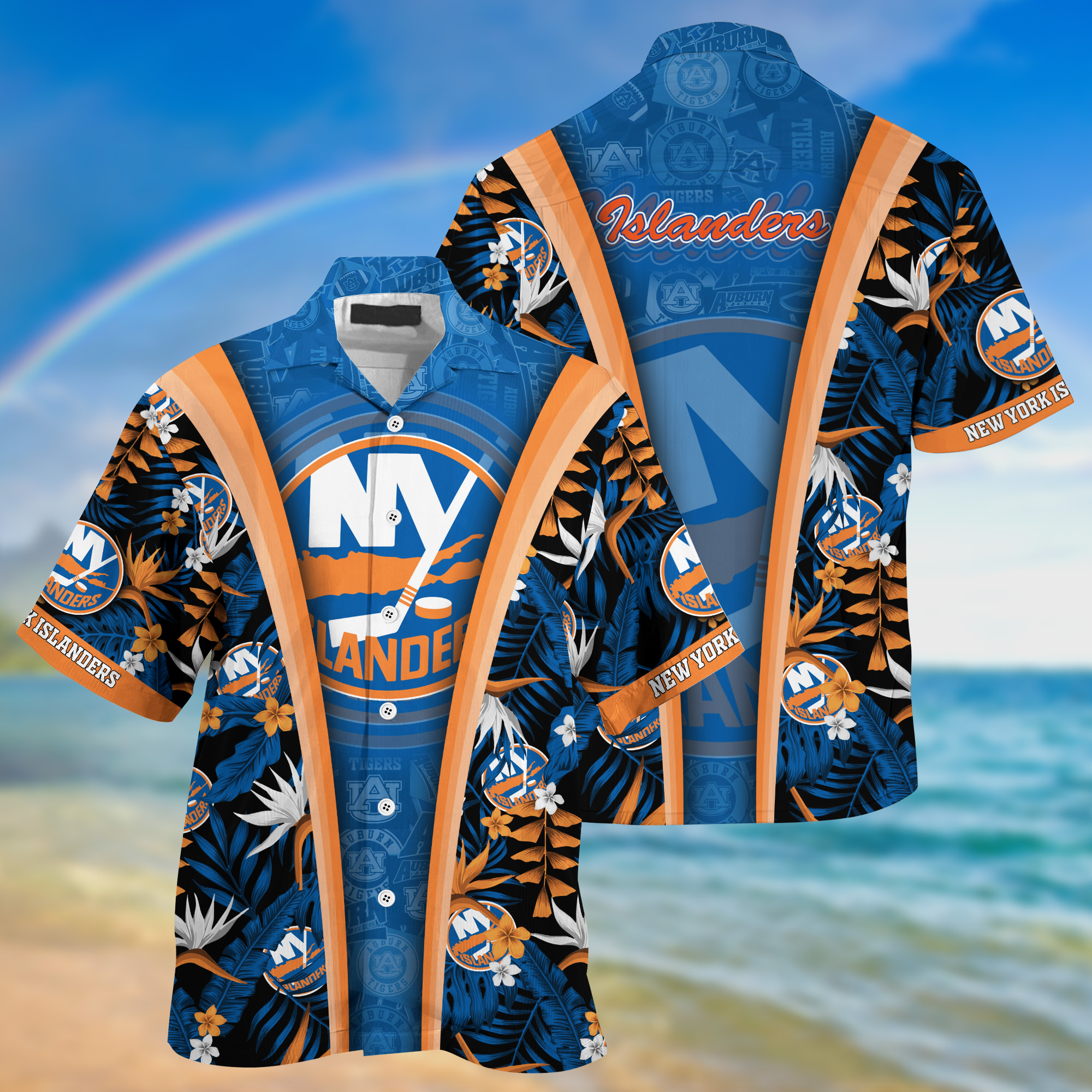 New York Islanders Summer Hawaii Shirt And Shorts For Sports Fans NA32873