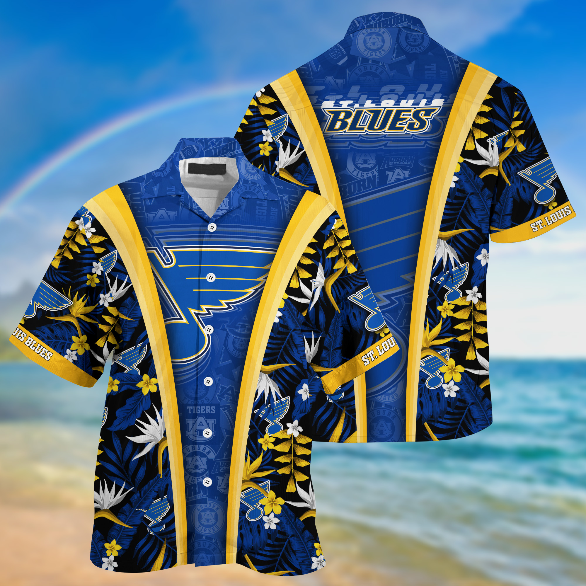 St. Louis Blues Summer Hawaii Shirt And Shorts For Sports Fans NA32873