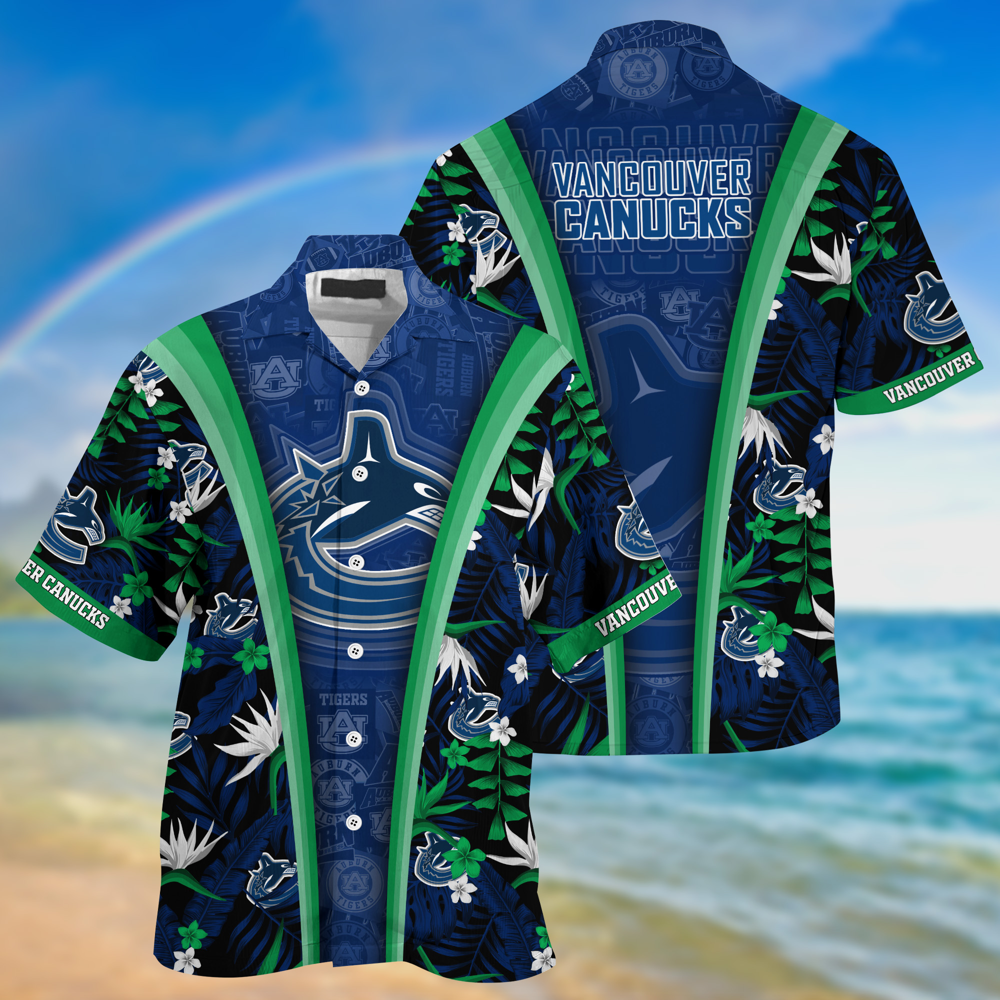 Vancouver Canucks Summer Hawaii Shirt And Shorts For Sports Fans NA32873