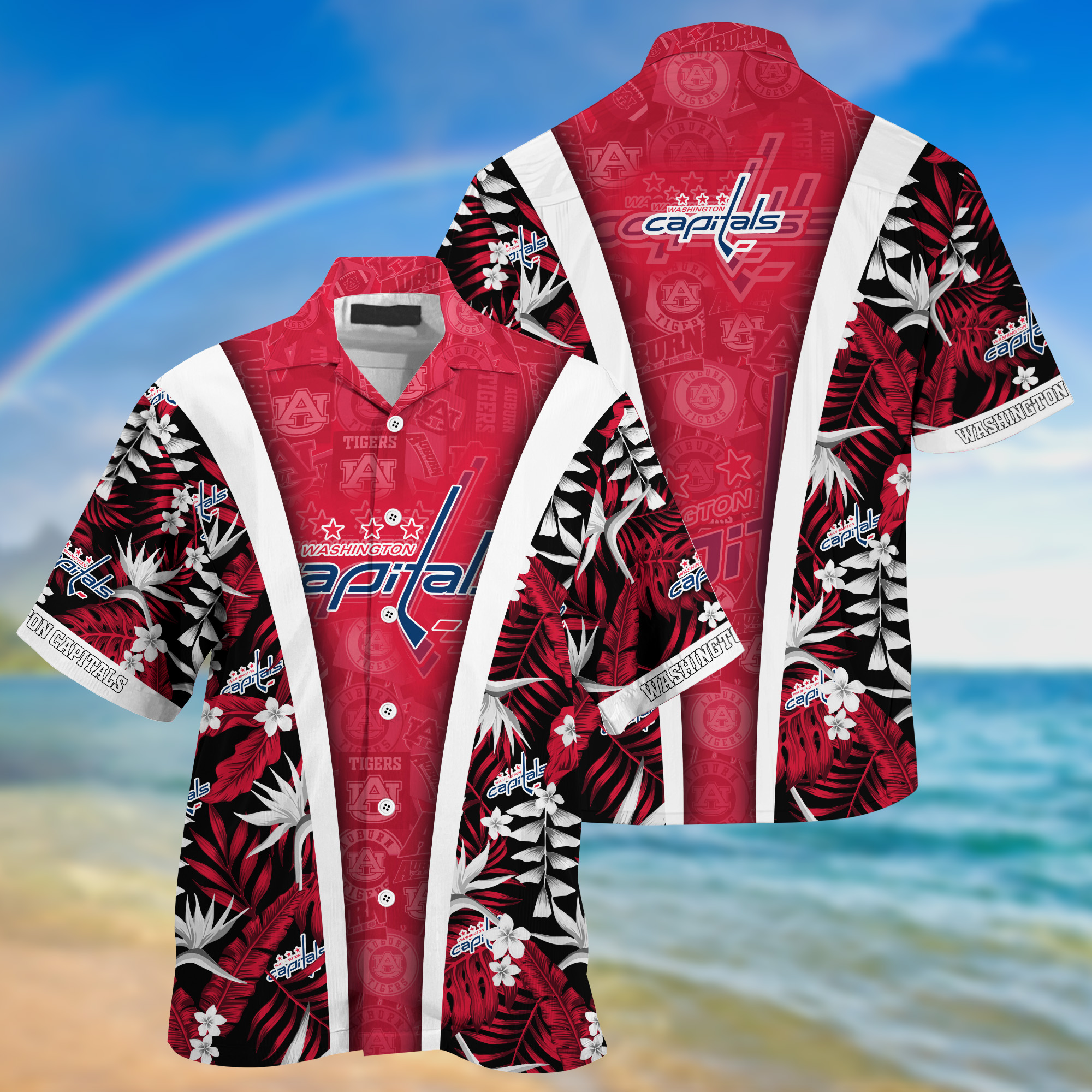 Washington Capitals Summer Hawaii Shirt And Shorts For Sports Fans NA32873