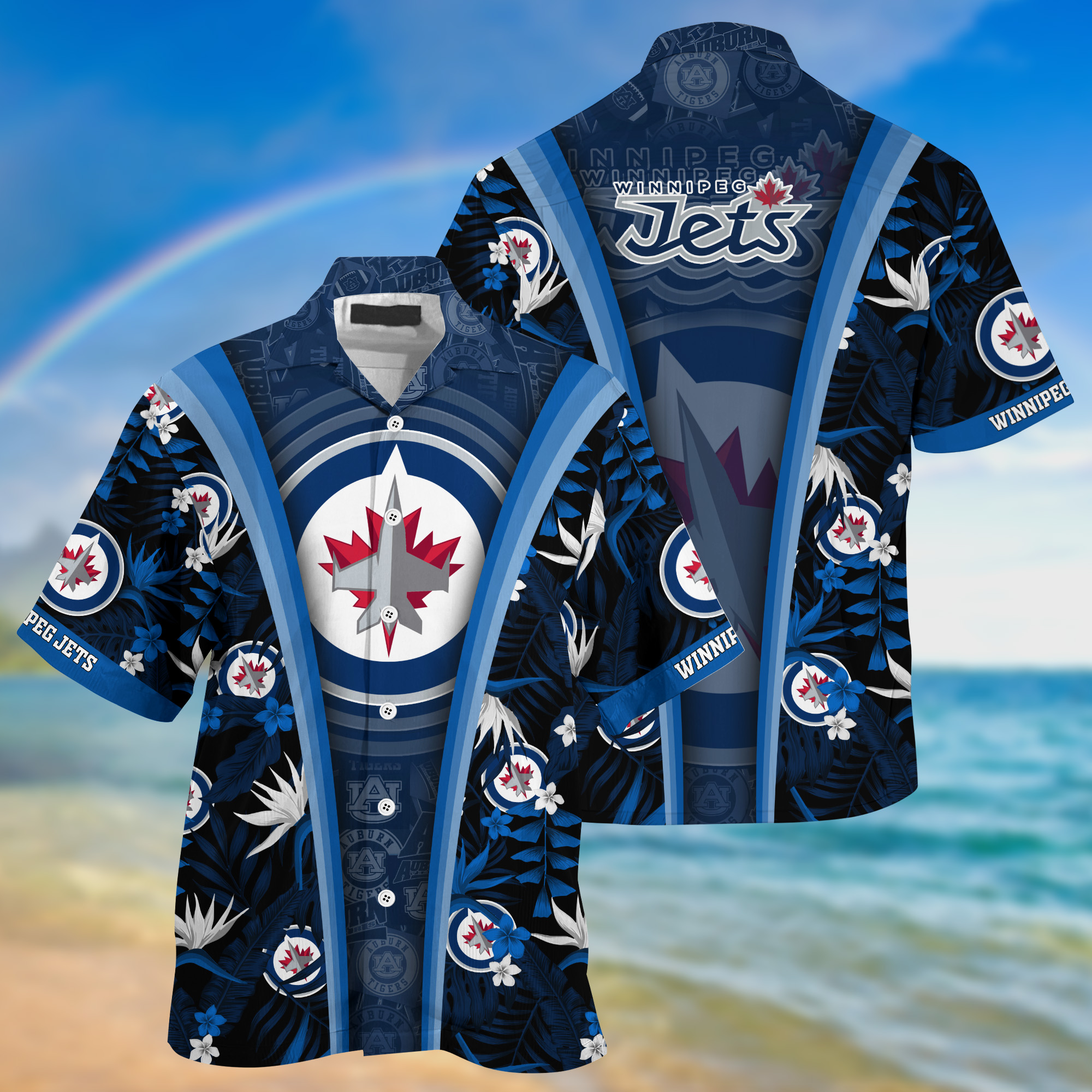 Winnipeg Jets Summer Hawaii Shirt And Shorts For Sports Fans NA32873